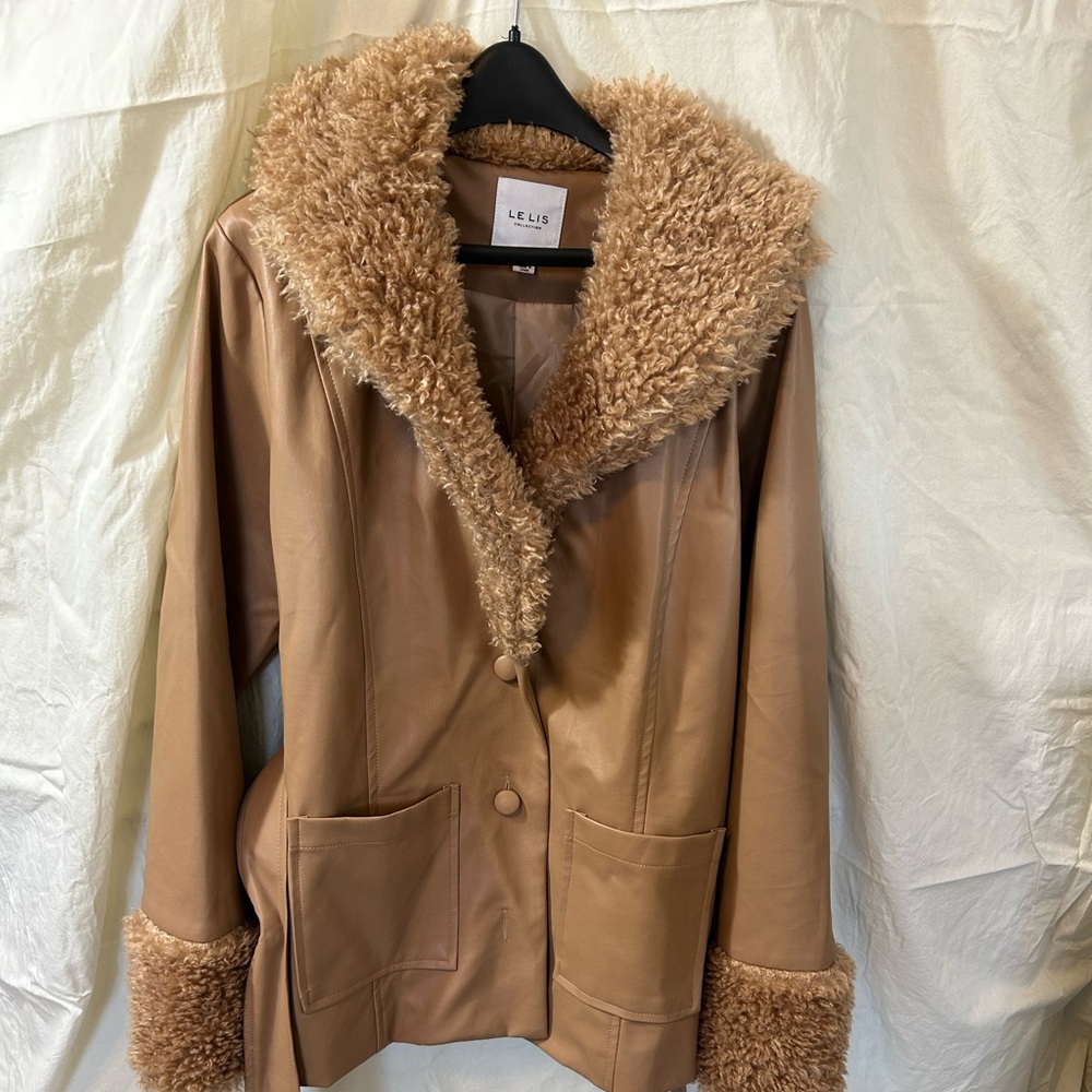 Lelia collection faux leather jacket.  Like new.  Size medium